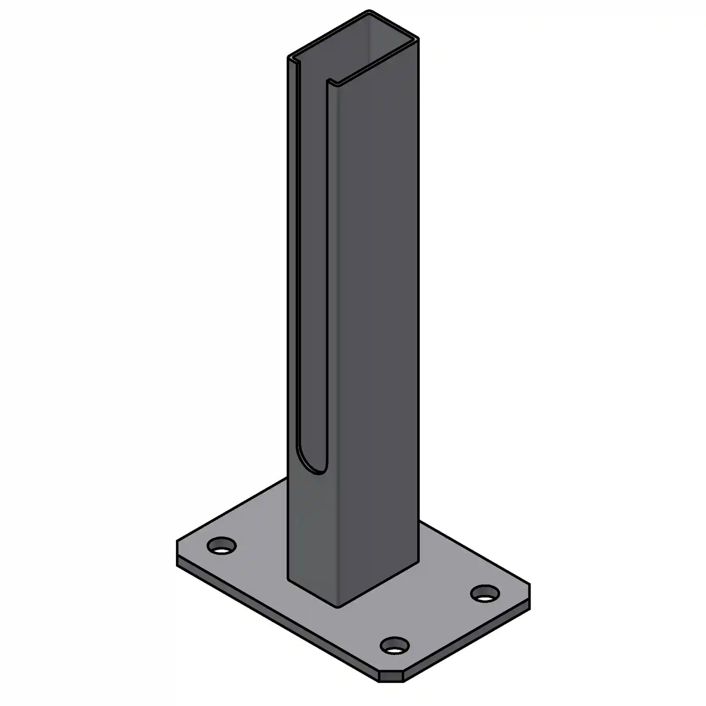 Fußplatte universal RAL7016 anthrazit