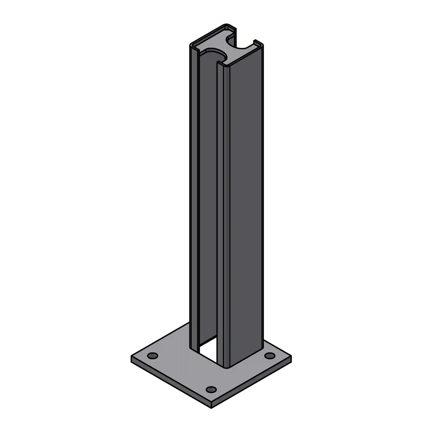 Gate base plate 80x80 mm hot-dip galvanized