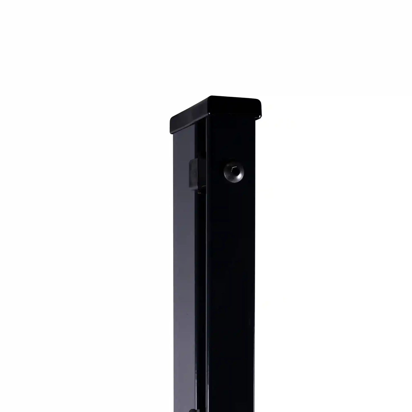 Zaunpfosten mit Abdeckleiste RAL7016