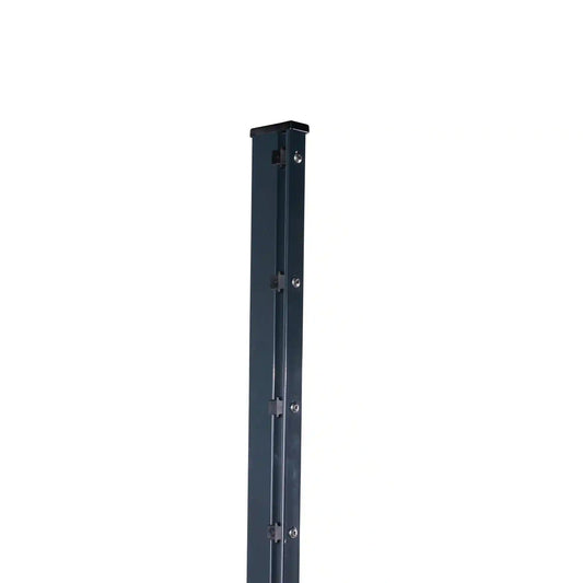 Zaunpfosten mit Abdeckleiste RAL7016